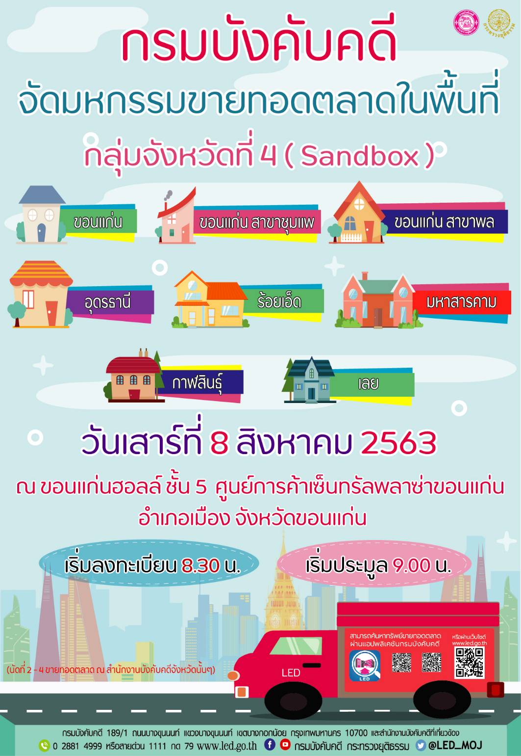 ﻿กรมบังคับคดีจัดมหกรรมขายทอดตลาดในพื้นที่ กลุ่มจังหวัดที่ 4 (Sandbox)